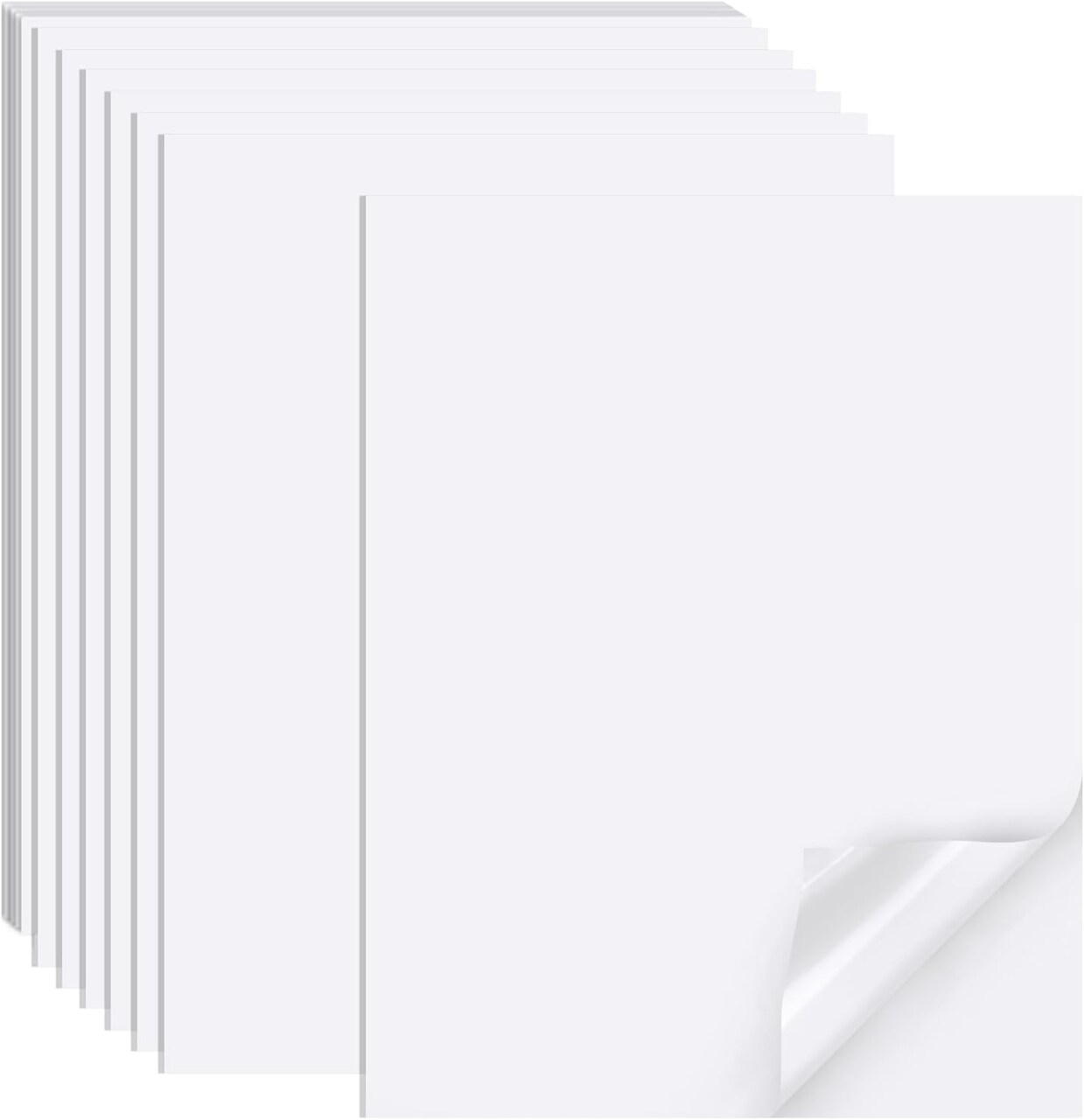 40 Sheets 8.5" x11'' Matte Sticker Printer Paper Full Sheet Labels for Laser/Inkjet Printers